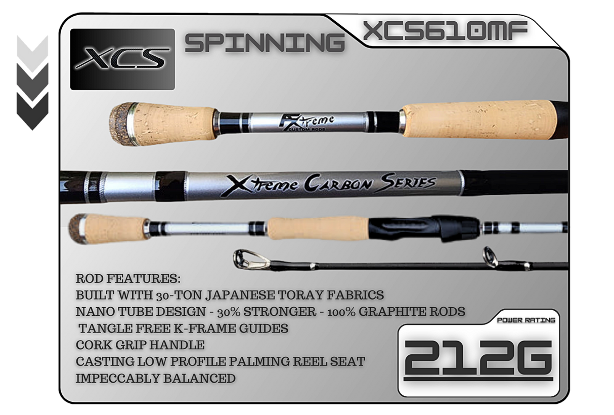 XCS610MF (212g) 6'10" Medium Fast Spinning