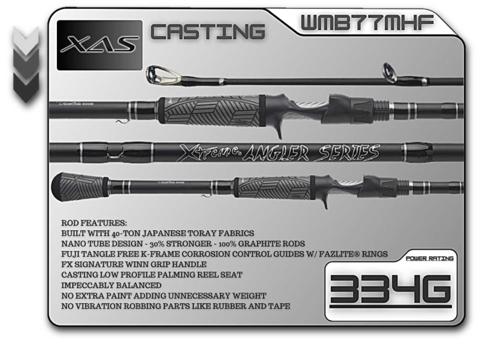 FX Xtreme Angler Series Casting Rods | Bait-WrX 7'7 / Medium Heavy / Fast