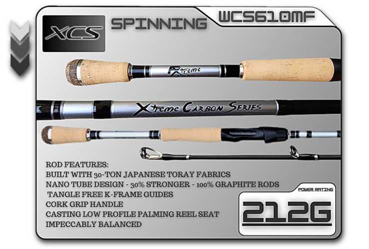 WCS610MF (212g) 6'10" Medium Fast Spinning