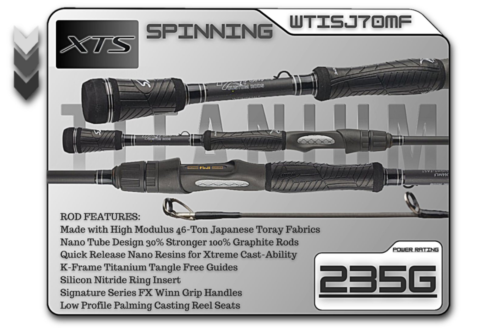 FX Xtreme Titanium Spinning Rod 7 Med-Fast