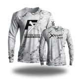 White Marble Graphic Spandex Performance Shirt - BIG & TALL