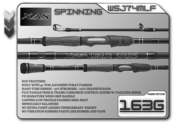 FX Xtreme Angler Spinning Rod 74 Med LT