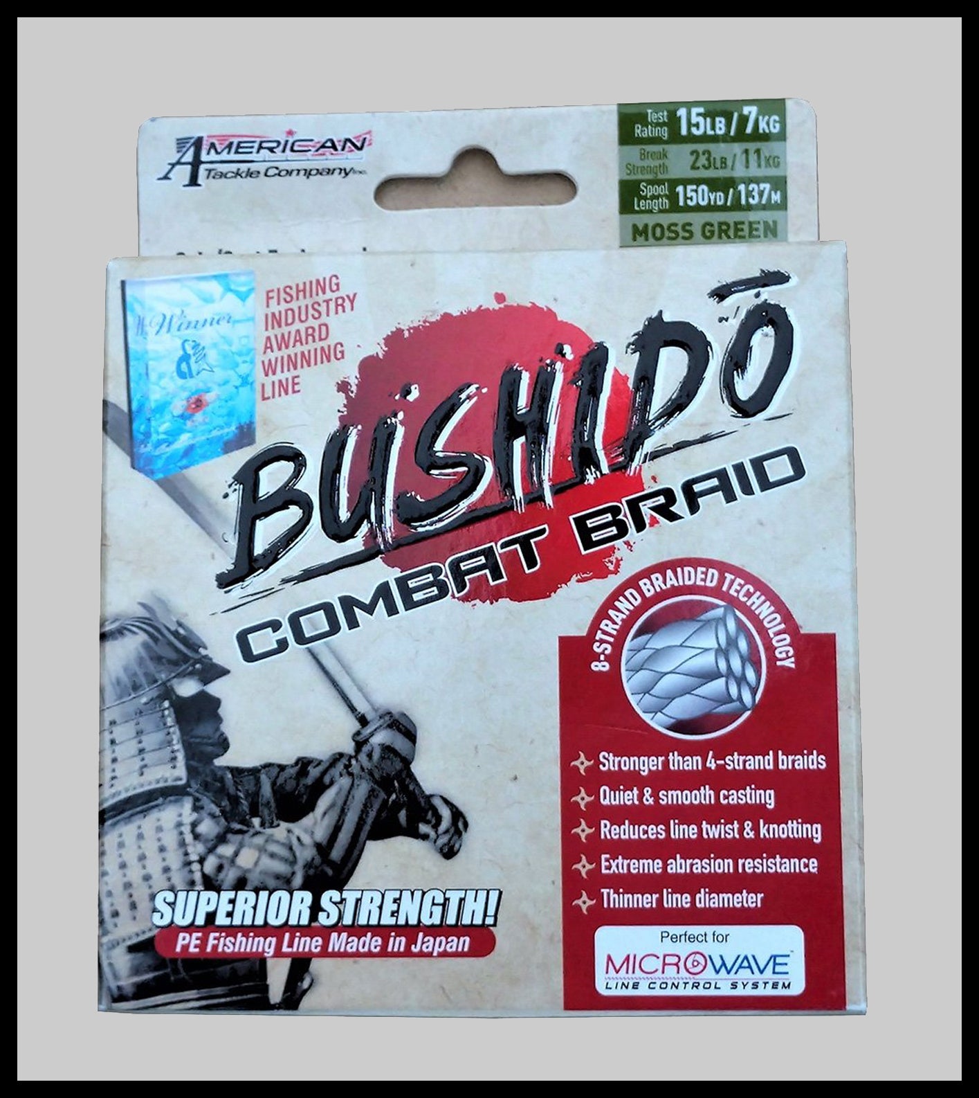 BUSHIDO COMBAT 8-BRAID- MOSS GREEN – Fx Custom Rods