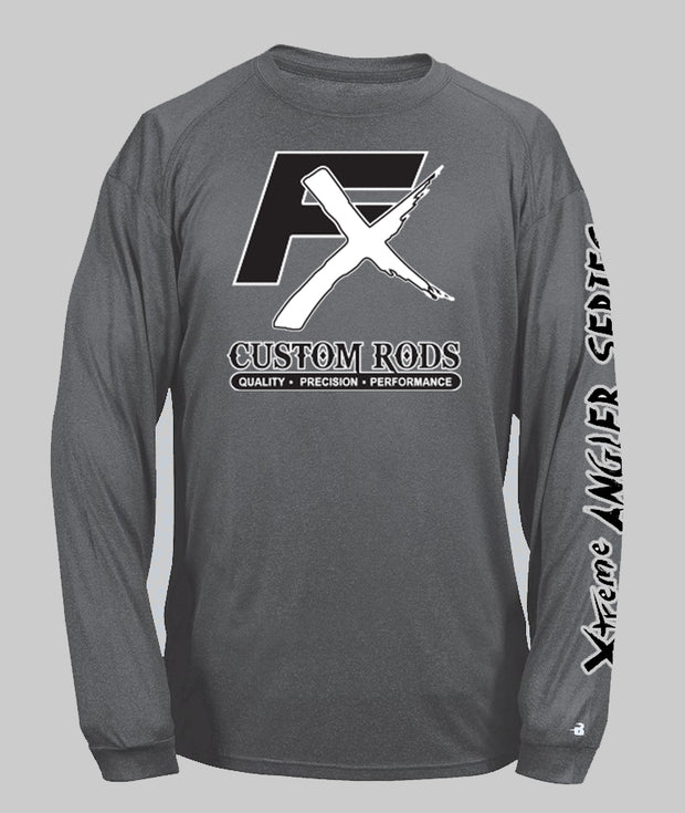 Premium Badger Long Sleeve Performance Heathered Shirts-Fx Custom Rods