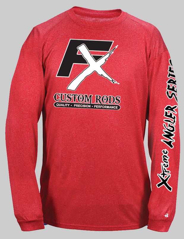 Premium Badger Long Sleeve Performance Heathered Shirts-Fx Custom Rods