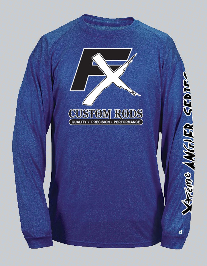 Premium Badger Long Sleeve Performance Heathered Shirts-Fx Custom Rods